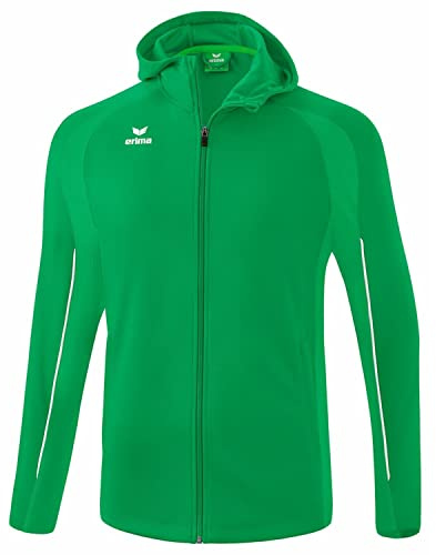 Erima Unisex Kid's Liga Star Training Jacket with Hood, Emerald/White, 116