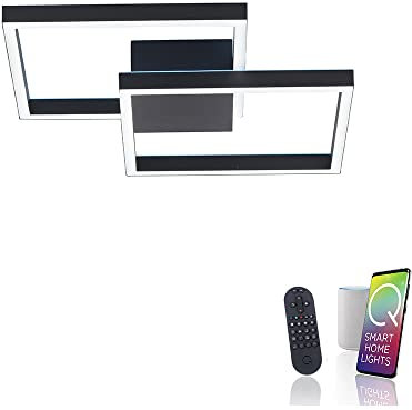 Paul Neuhaus LED Deckenleuchte Q-MARKO Smart Home, dimmbar, Fernbedienung, warmweiß - kaltweiß, Works with Alexa……