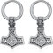 Wikinger Thors Hammer Ohrringe Sterling Silber Keltischer Knoten Mjölnir Nordischer Geburtstag Wikinger Schmuck Geschenk für Männer