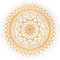 Sonic Energy Teppich Mandala Rund – 200 cm – Vintage Gold – Waschbar – Für Meditation, Yoga, Dekoration – Inkl. Polyesterbeutel (MMR1VG)