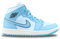 Jordan Wmns Air Jordan 1 Mid SE DO6699 200, Ice Blue/Dk Powder Blue-Nero, Taglia 38, Ice Blue Dk Blu Polvere Nero, 39 EU