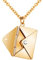 HMOOY Halskette mit Briefumschlag,Kette Gravur mit Liebesbrief geheimer nachricht ”love you” Personalisierte Anhänger Halskette für Mutter, Freundin, Ehefrau, Freunde (Gold)