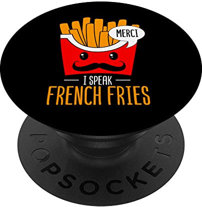 Pommes Frites Pommes Frites Fingerchips Französisch gebratene Kartoffeln Snack Merci PopSockets mit austauschbarem PopGrip