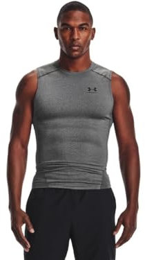 Under Armour Men's UA HG Armour Comp SL Tank Top with Compression Fit, Comfortable Functional Shirt, Carbon Heather, XXL Long