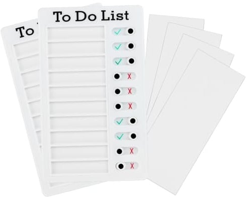 2 Stück Checklist Boards To-do-liste-checklisten Tafel Memo Checkliste Tragbare Memoboards Chore Chart für Kinder Erwachsene RV Checkliste Erinnerung mit 4 Austauschbaren Leeren Papieren