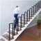 Handlauf Treppe, Treppen GeläNdergeläNder U,M-FöRmige, TreppengeläNder, Treppenhandlauf GeläNder FüR AußEnbereich, Indoor Outdoor Garten Treppenhaus Treppen StüTzgeläNder (95cm, Schwarz A)