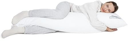 MKS. Coussin de positionnement latéral avec housse en coton - 150 x 50 cm - Coussin confortable de qualité supérieure pour personnes dormant sur le côté - Avec coussin intérieur - Certifié Oeko-Tex -