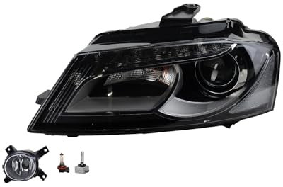 Johns, Scheinwerfer passend für Audi A3 8P 08/2008-08/2012 Xenon D3S Links Fahrerseite + Nebelscheinwerfer + Leuchtmittel