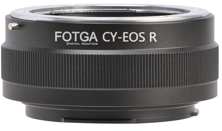 FOTGA CY-EOSR Objektivadapter Konverter Ring für Contax/Yashica C/Y CY Objektiv Lens Kompatibel mit Canon EOS R R3 R5 R5C R6 Mark II R7 R8 R10 R50 R100 RP EOSR Halterung Spiegellose Kamera