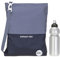 Elephant Turnbeutel Sportbeutel Hero Signature Attach Bag Tasche Jungen Mädchen Auswahl passt zu Cyber Camo, Two Tone, Flower, Cube oder Plaid + Trinkflasche (Color Block Anthrazit Schwarz 13045)