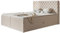 AlpiMeble Boxspringbett Miami mit 2 Bettkästen, Polsterbett Maße: 180x200, Farbe: Beige, Velourstoff, Doppelbett mit Bonell-Matratze