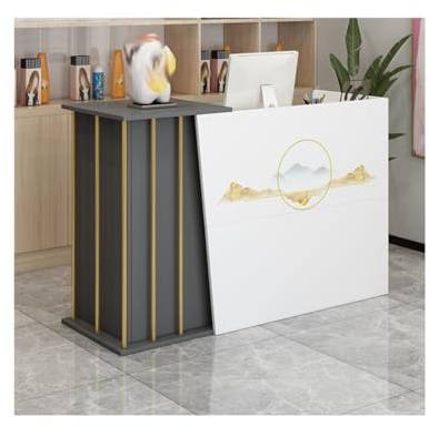 Empfangstheke, Einfacher, Moderner Supermarkt, Minimarkt, Hotel, Kleine Bar, Schönheitssalon, Bekleidungsgeschäft, Kassierer, Rezeption, Kasse Für Den S(Size:120cm/47.24in,Color:Gebrochener Weißdruck)