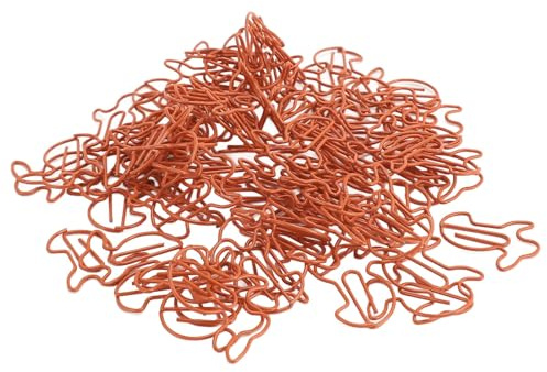 Kaninchen-Büroklammern, Tier-Büroklammern Verhindern Ein Verrutschen, 100 Stück, Dekorativ für das Büro (ORANGE)