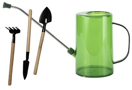 MagiDeal Kleine Gießkanne mit Gartenwerkzeugen mit Langem Ausguss, Pflanzen Gießkanne für Töpfe, Blumen, Garten