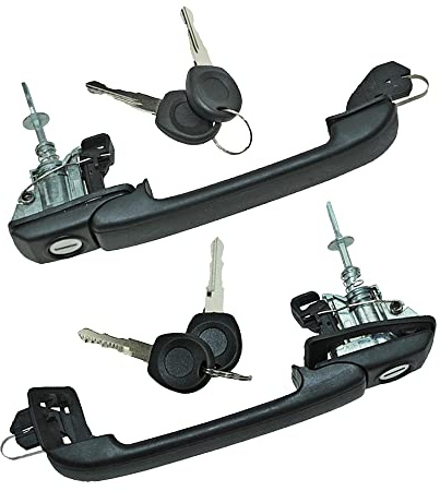 ATEC Germany 2x Türgriff vorne links u. rechts mit Druckfeder | Kompatibel mit: VW GOLF III, GOLF III Cabriolet, GOLF III Variant, GOLF IV Cabriolet, VENTO