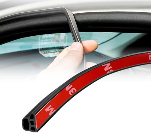 lafo Schalldichter Dichtungsstreifen für Autos,Gummidichtung Selbstklebend zur Geräusch und Staubreduzierung,Auto Türdichtung Kantenschutz,Doppelt Verdickter 5 Loch Türrahmen Klebestreifen (10m)