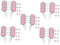 Mikinona 40pcs Mouse Ears Headbands for Halloween and Cosplay Soft Animal Headpieces Lightweight and Comfortable Role Playing Accessories for Themed Parties and Dress-up Events