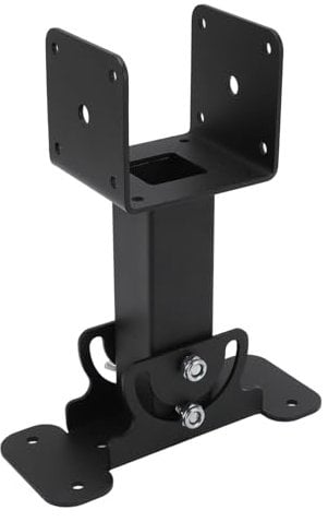 Pergola-Dacherhöhungshalterungen, Robuster Kohlenstoffstahl, Verstellbarer Winkel und Richtung, Terrassendachmontage-Erhöhung für Pergola-Pavillon, Schwarz