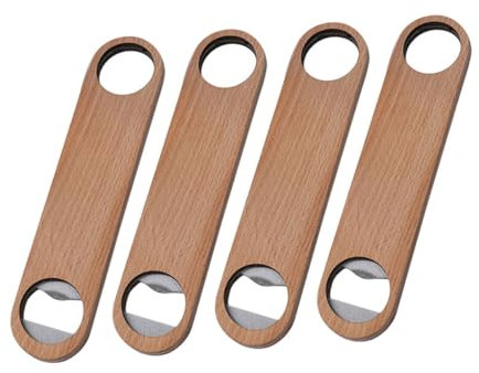 Mikinona Edelstahl-bieröffner 4er-set Kompakter Manueller Flaschenöffner Bierdeckelentferner Gadget