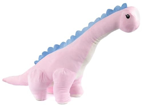 Gustaw Dino Tobi Peluche Grand XXL, Dinosaure en Peluche, Jouet Peluche Décoration, Tyrannosaure Rex Animaux en Peluche Grande pour Enfants - XXL Dino Tyrannosaurus (Rose, 80cm)