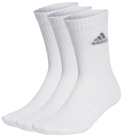Adidas EBB96 SPW Cushioning 3P Crew Socks, White/Grey for (IA3949), L