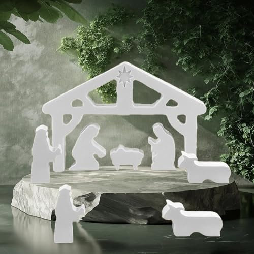 Silikonform Krippe Gießform Silikonformen Gießformen Weihnachten, Krippe Gießform, Silikon Gießform Krippe, Weihnachten Krippe DIY Handwerk, Heimdekoration