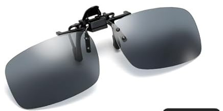 UOCAI Polarisierte Clip-On Nachtfahrbrille, Polarisiert Nachtfahrbrille Clip für Brillenträger Blendfreie Nachtsichtbrille zum Hochklappen Überzieh Nachtsichtbrille für Autofahrer