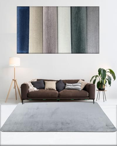 Tadi & Imperio2007 Teppich, glatt, quadratisch, 100 x 100 cm, Anthrazit