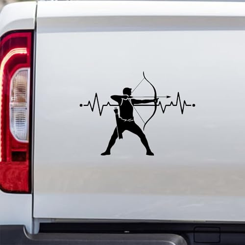 Rakelfix Bogen Pfeil Schütze Schiessen Herzschlag Aufkleber Sticker Autoaufkleber Größe/Farbe WÄHLBAR Camper Caravan Auto