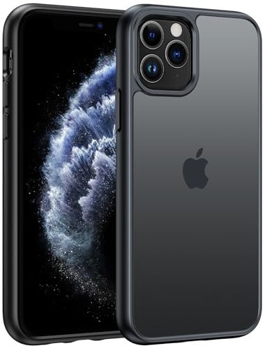 FNTCASE for iPhone 11 Pro Case: Translucent Matte Military Grade Drop Protection Phone Cover | Slim Anti-Slip Durable Shockproof for iPhone 11Pro 2019 Cases (5.8 inch Black)