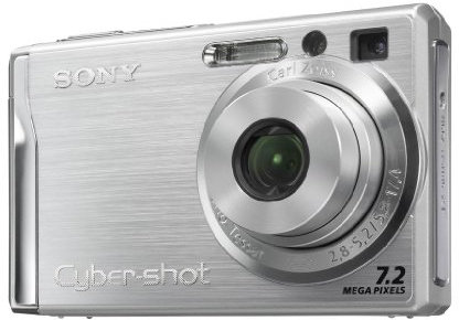Sony Cybershot DSC-W80 Digital Camera 7.2 Megapixel with 3x Optical Zoom and 2.5-Inch Display Silver (Renewed)