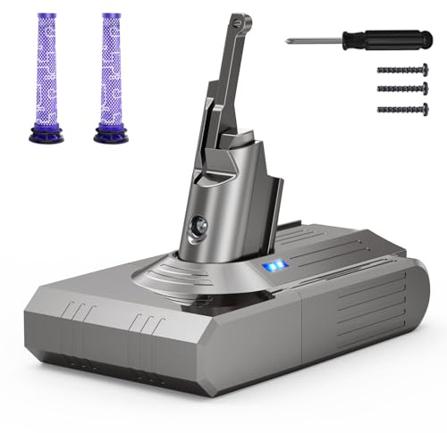 ASUNCELL Batterie de rechange lithium-ion 21,6 V/4600 mAh avec outils pour tous les modèles Dyson V8, V8 Absolute, Absolute+, Animal, Animal+, Animal pro+, Animal Plus, Animal extra, Fluffy, Motorhead