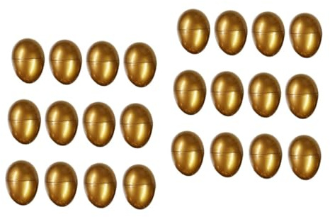 VICASKY 24 . Teiliges Goldene Ostereier aus Robustem Material Dekorative Eierschalen Ornamente für Ostern Wiederverwendbar Glänzende Oberfläche für Ostereiersuche und Spielspaß