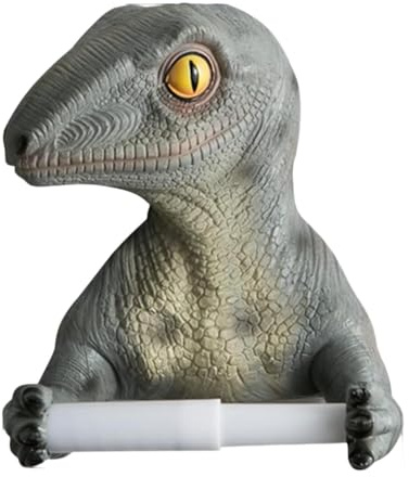 Porta carta igienica a forma di dinosauro, in resina, 18 x 23 cm, decorazione per la casa, per la stanza dei bambini