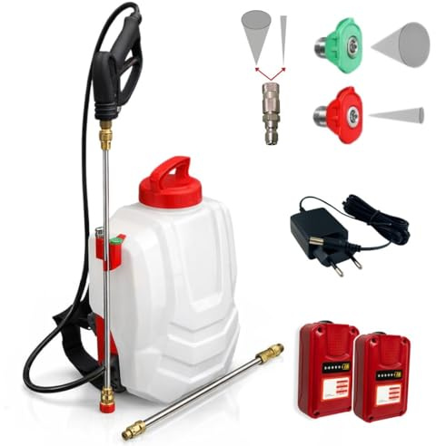Pulvérisateur Électrique Dorsal Sprayer Original 15L – Pulvérisateur a Dos à Batterie Rechargeable, Jet 10m Débit 180 L/H - 2 Batteries