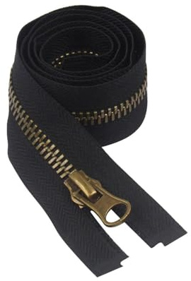 txuzong Cerniera lampo in metallo #8 divisibile in ottone, 75 cm - per giacche, cappotti, zaini, attrezzatura outdoor e borse | Cerniera robusta, resistente e durevole per abbigliamento esterno