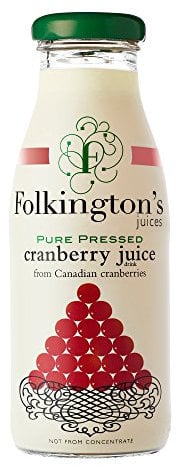 Folkingtons Cranberry Juice - 12 x 250ml Bottles