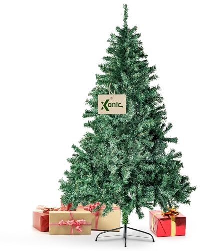 Xonic® Claus künstlicher Weihnachtsbaum Grün - 5 Größen: 90-240cm - Realistischer Tannenbaum mit Metall-Ständer - Dicht und Naturgetreu (Grün, 180cm)