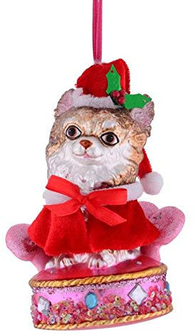 Christbaumschmuck Weihnachtsdeko Tannenbaumschmuck X-Mas Hänger Lustig (Hund auf Plüschsessel)