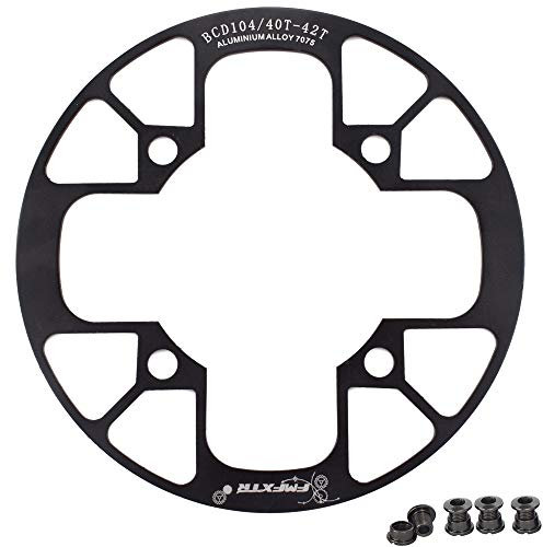 UPANBIKE Fahrrad Kettenblatt Schutz für Mountainbikes 104 BCD Aluminiumlegierung Kettenblattschutz für (36~38T, Schwarz).