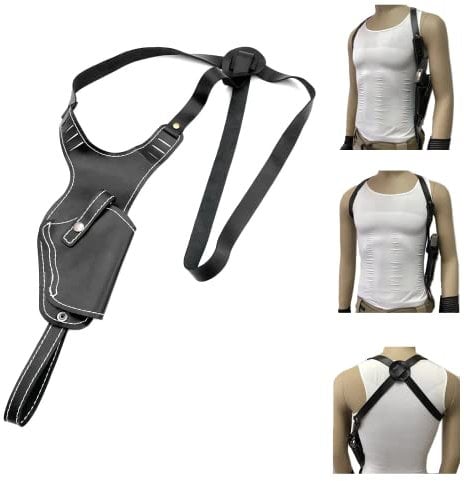 Gexgune Tactical Gun Holster Rechte Hand Lederpistole Schulterholster G1ock 17 19 31 32 Beretta 96 92 Universal-Pistolenhalfter