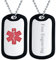 FaithHeart Silber Erkennungsmarke mit Gravur Edelstahl Militärischen Erkennungsmarken mit medizinischem Kreuz für Religiöser Leute