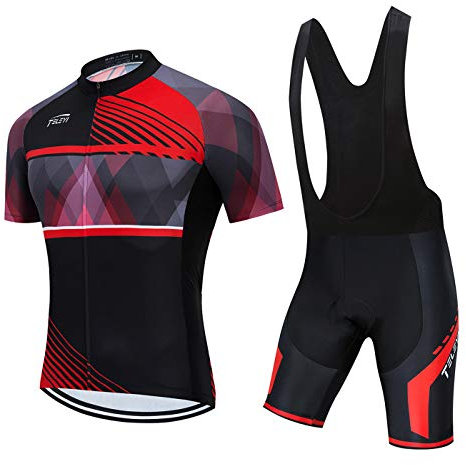 Weimostar PSPORT - Salopette da ciclismo da uomo, colore: Nero