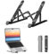 Portable Laptop Stand wi/Carry Bag - Klearlook 7-Level Adjustable Laptop Riser, Foldable ABS+Silicone Laptops Holder for Desk, Ventilated Cooling Notebook Stand for Laptops&Tablet up to 15.6 - Black