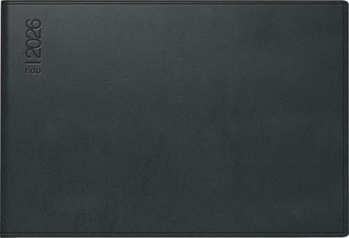 rido/idé Taschenkalender Mod. Septimus '26 | A6 quer, Kunststoff, schwarz, Kinderbett