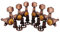 Guyker Gitarren-Stimmwirbel (3L + 3R) – 1:18 Lock String Tuning Key Pegs Mechanik Mechanik Kopf Ersatz für ST TL SG LP Style Elektro-, Folk- oder Akustikgitarren – Antik Bronze
