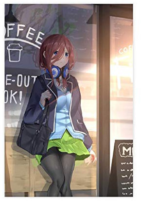 The Quintessential Quintuplets Miku (7) Leinwand-Poster, Wandkunst, Kunstdruck, Gemälde für Wohnzimmer, Schlafzimmer, Dekoration, 30 x 45 cm, ohne Rahmen
