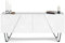 MOBILI FIVER, Emma 4-türiges Sideboard mit schwarzen Beinen, weißer Beton, Made In Italy
