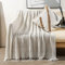 LumiSyne Gestrickte Decke Mit Quaste Einfarbig Blasenmuster Kuscheldecke Strickdecke Tagesdecke Überwurf Couchdecke Dekorative Decke Für Sofa Bett 170x130cm