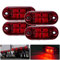 Jutta 4/8/12pc Seitenmarkierungsleuchte, 12/24V IP65 Rot LED Seitenmarkierungsblinker Lampe Universal für LKW Anhänger Van Caravan LKW Auto Bus Boot (4)
